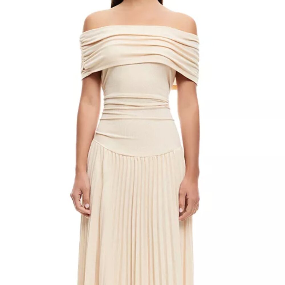 Lioness Cream Off-Shoulder Maxi Dress